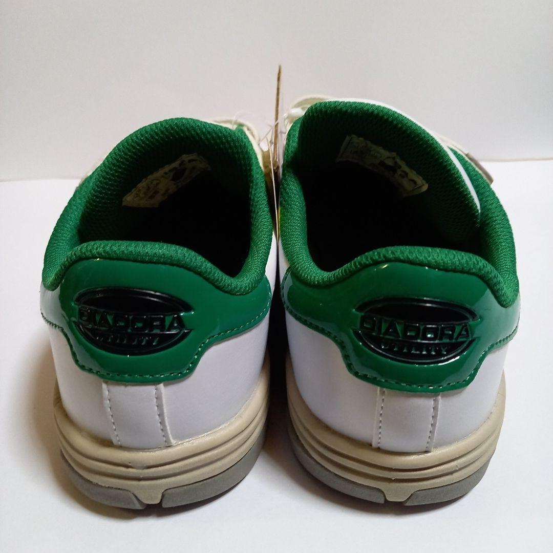DIADORA ユーティリティー安全靴 ホワイト/グリーン ベルクロ　販売終了品