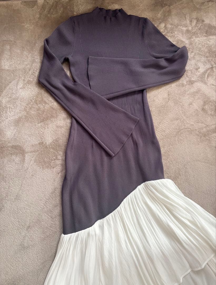 アニュアンス ドッキングワンピース グレー