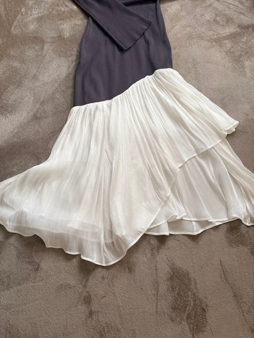 アニュアンス ドッキングワンピース グレー