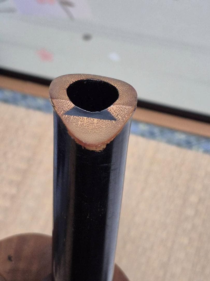 尺八　全長55.5cm 地無　延べ管　一尺九寸　銘無