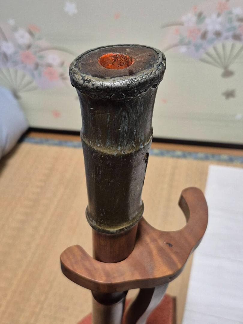 尺八　全長55.5cm 地無　延べ管　一尺九寸　銘無