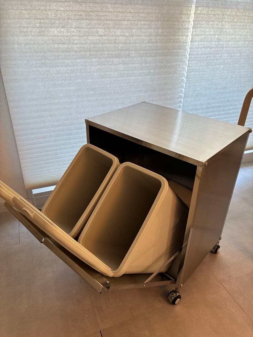 日本製 燕三条 ステンレスダストボックス