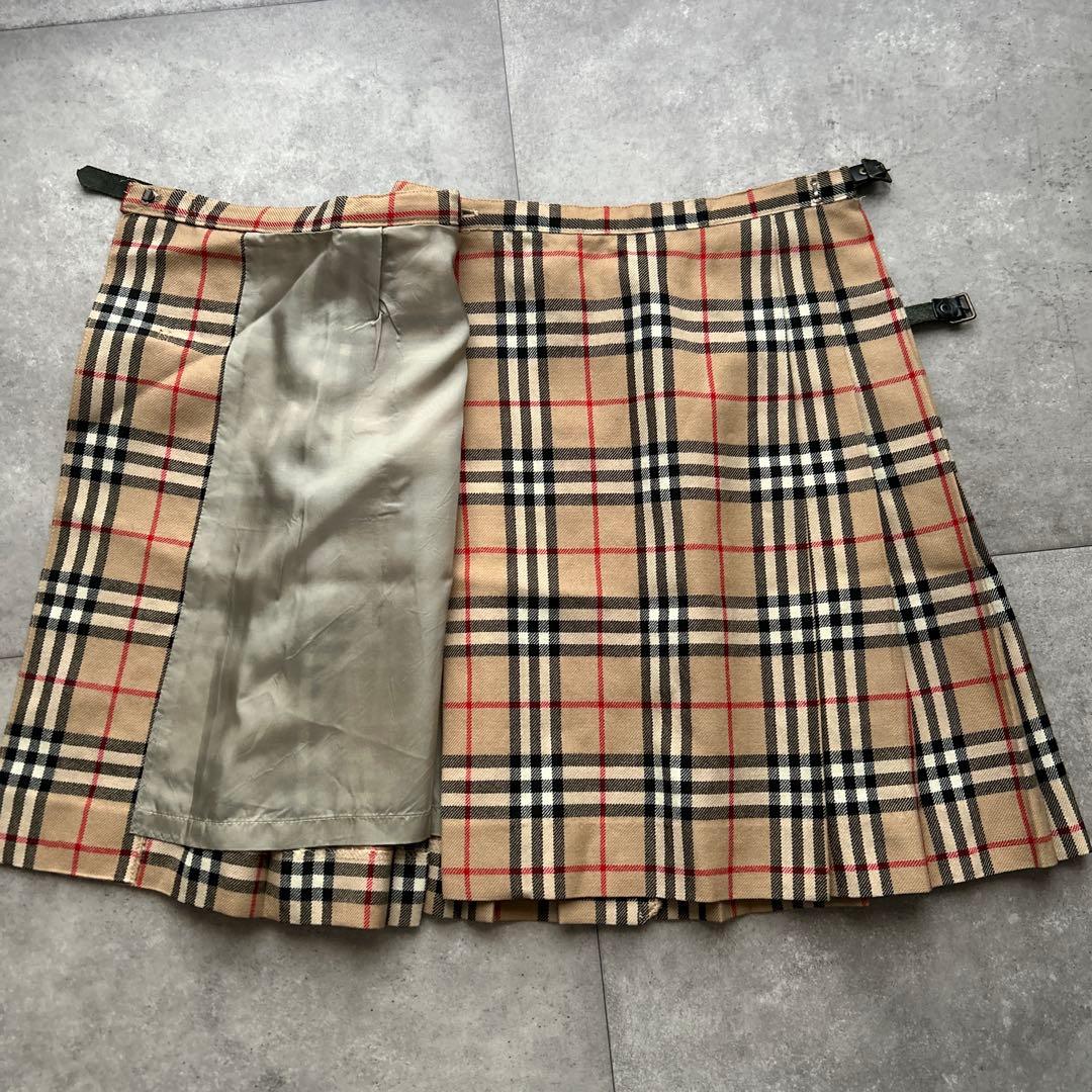 BURBERRY ノバチェック　プリーツ　スカート　ウール　Y2K
