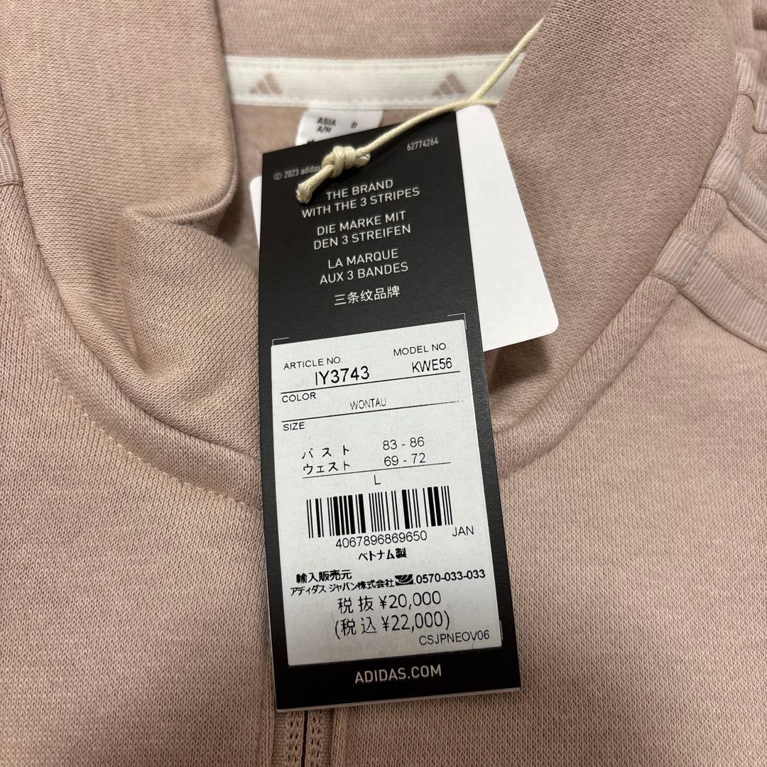 新品アディダスゴルフ セットアップ ジャケット＆スカート Lサイズくすみピンク