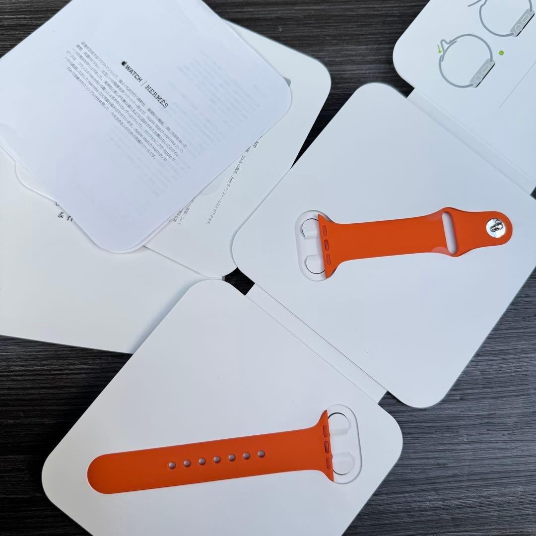 2833 未使用　Apple Watch エルメス　オレンジ　ラバー　スポーツ