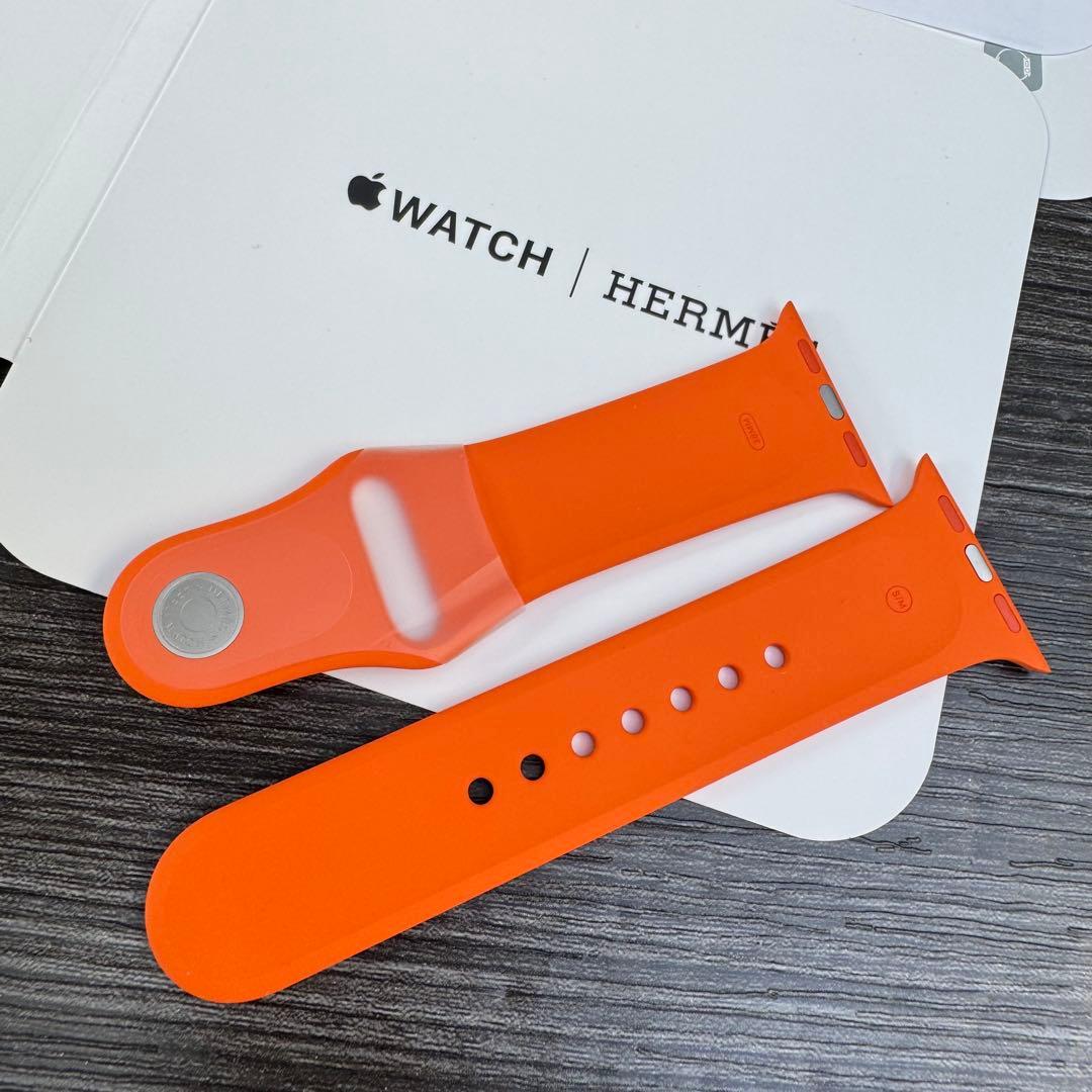 2833 未使用　Apple Watch エルメス　オレンジ　ラバー　スポーツ
