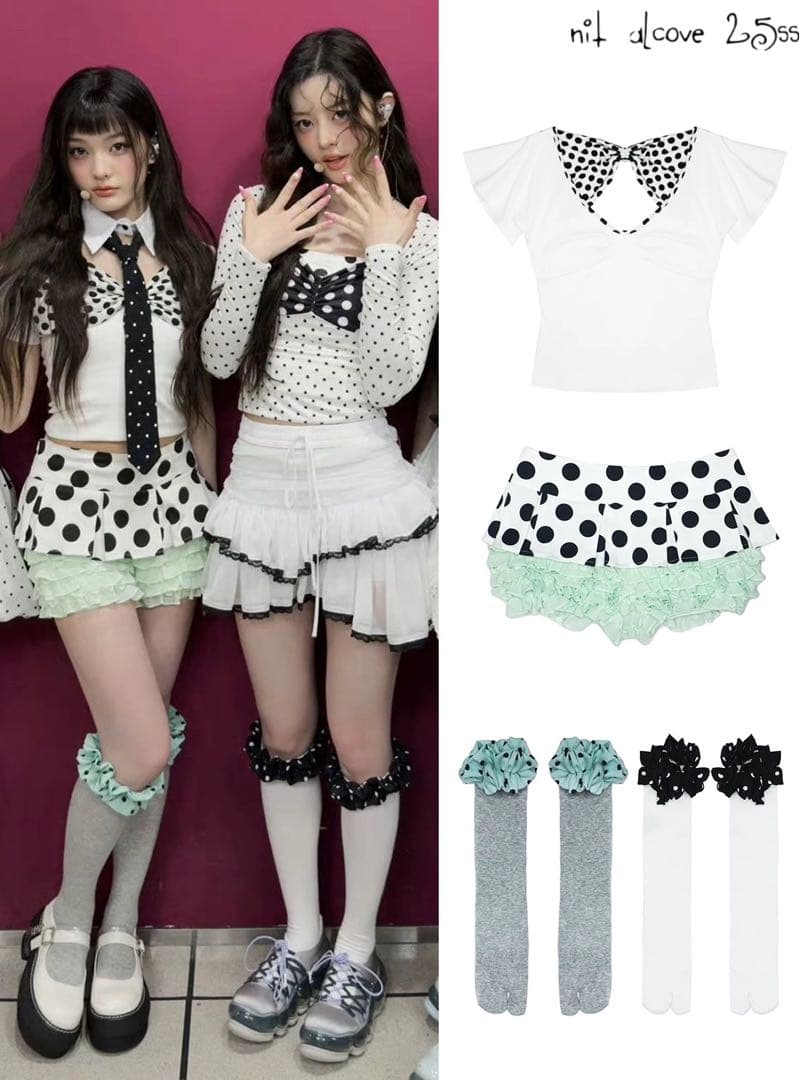 nit alcove（illit風 レイヤード風ショートパンツ）