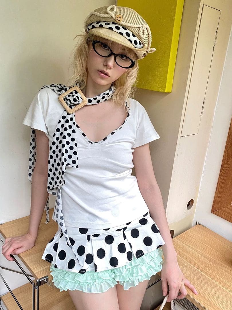 nit alcove（illit風 レイヤード風ショートパンツ）