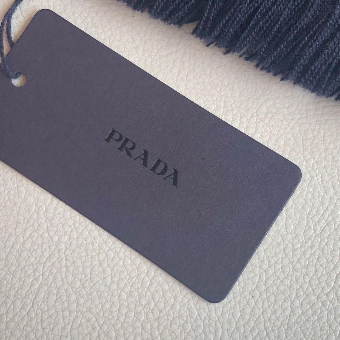PRADA ネイビー ストール　マフラー　3N2502