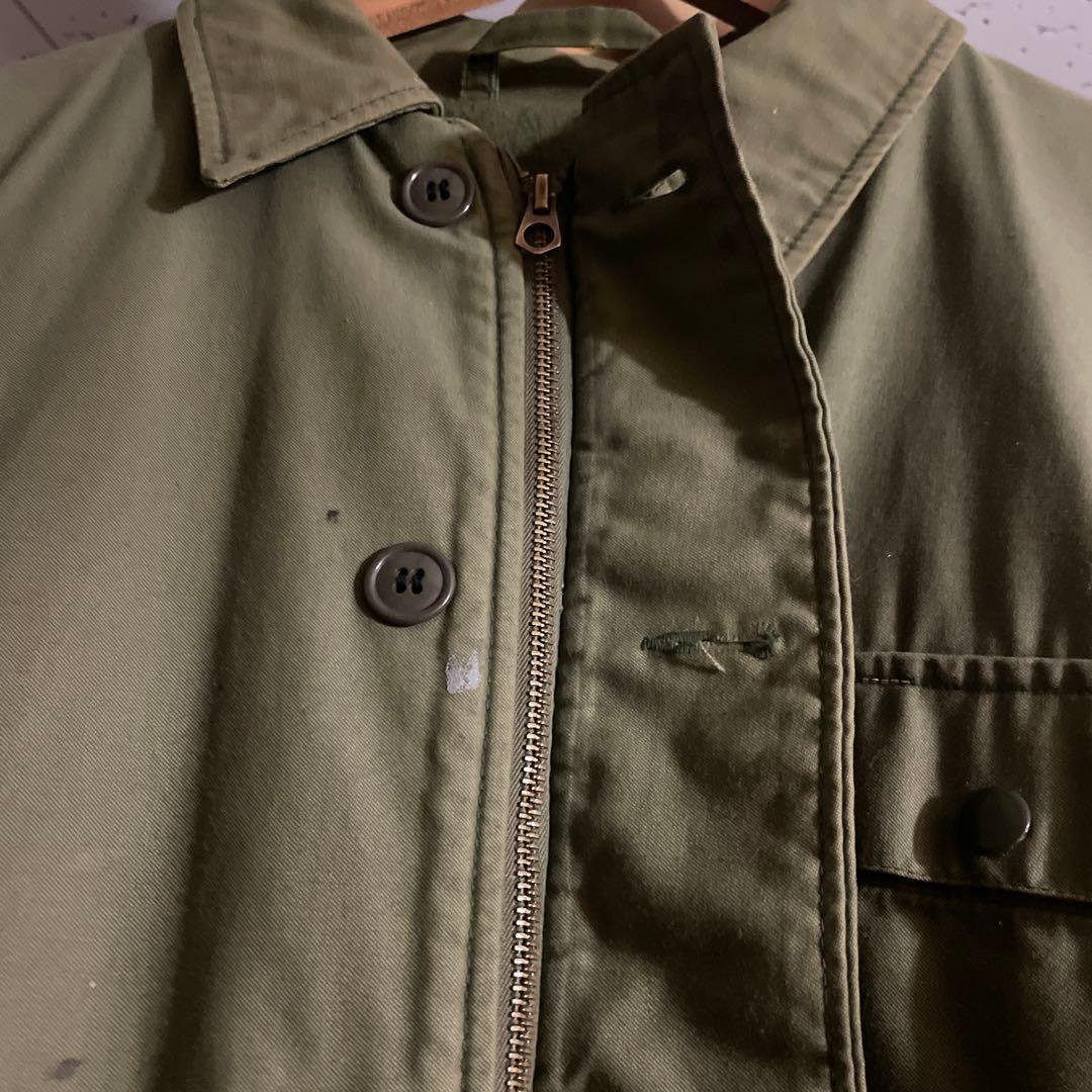 米軍実物 80's U.S. NAVY A-2 デッキジャケット L オリジナル