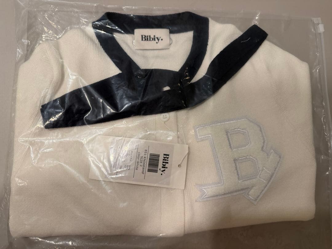 Bibiy B. CLUB TIE CARDIGAN カーディガン ホワイト