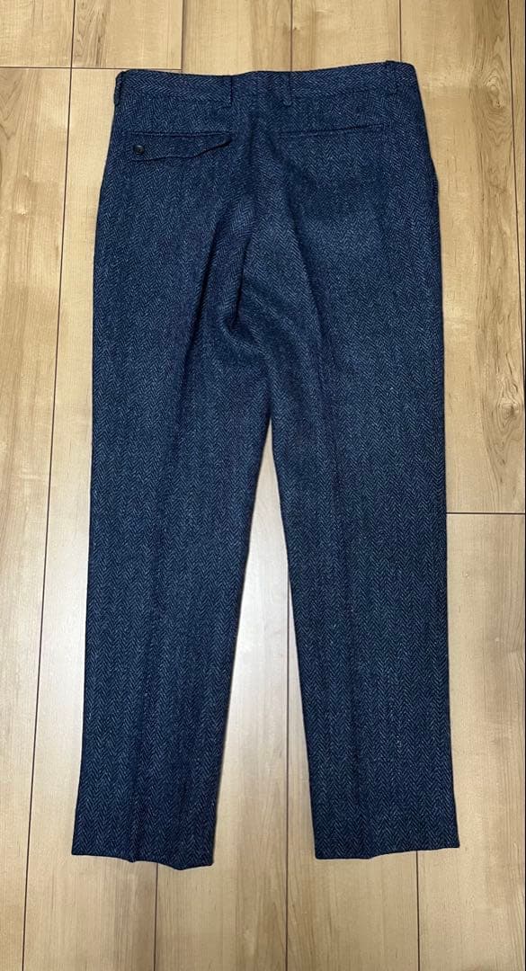 SUITS SELECT ハリスツイード ダークブルーヘリンボーン スラックス