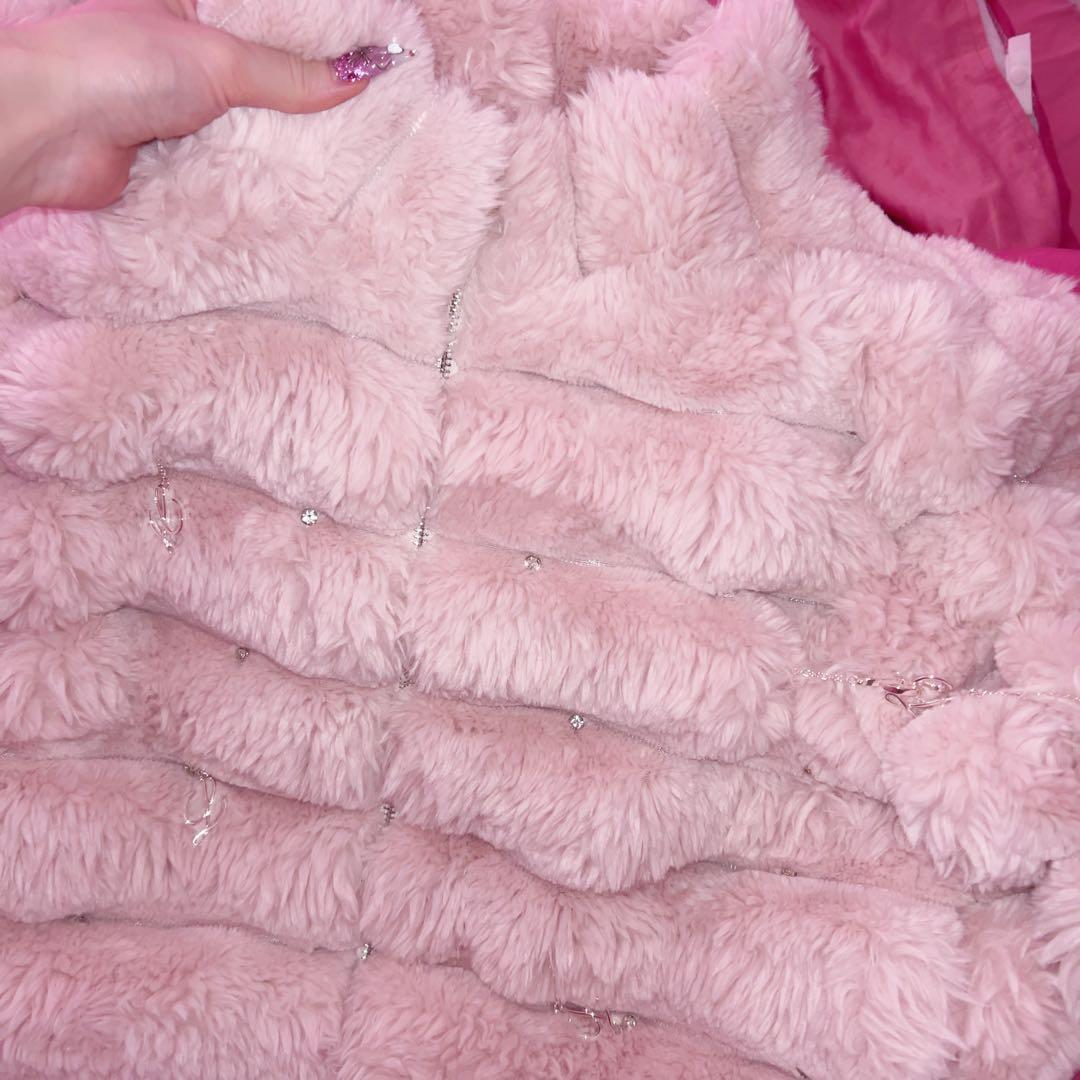 ジャケット・アウター lumignon puff kirakira bijou fur coat
