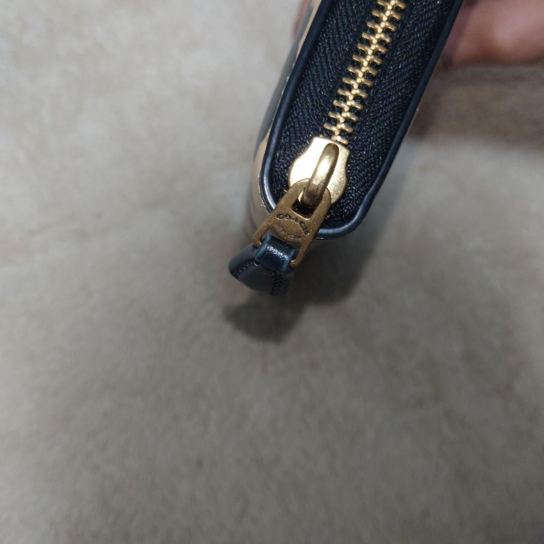COACH ヒョウ柄 長財布 　アニマル柄　レオパード　ラウンドファスナー
