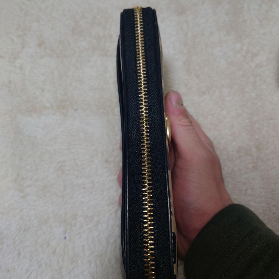 COACH ヒョウ柄 長財布 　アニマル柄　レオパード　ラウンドファスナー