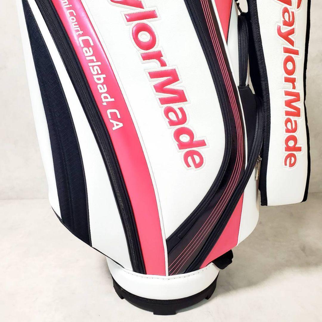 テーラーメイド キャディバッグ レディース ホワイト×ピンク ゴルフバッグ