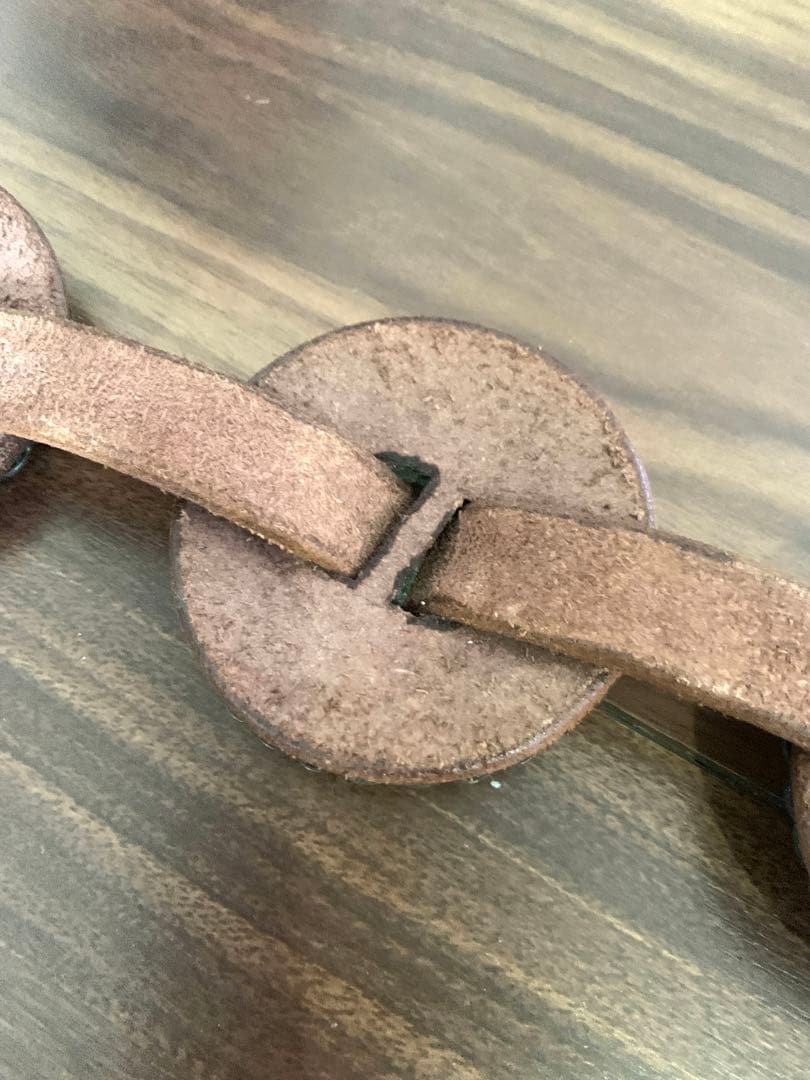 LGB コンチョ　メタリックシルバー　革　レア