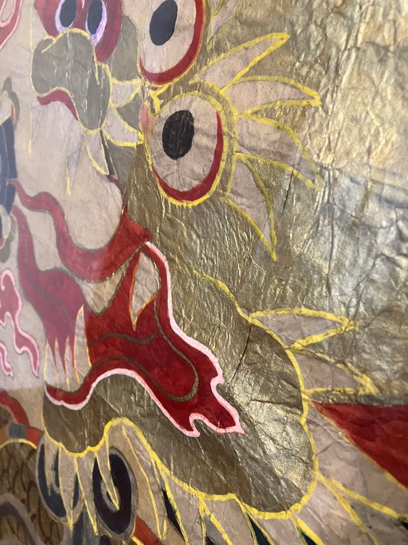 額付き朝鮮民画　龍絵