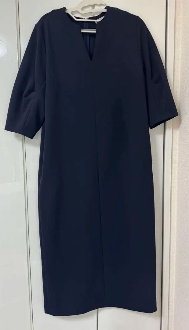 イエナ　IENA タックスリーブワンピース　フォーマル　ワンピース　ネイビー　入