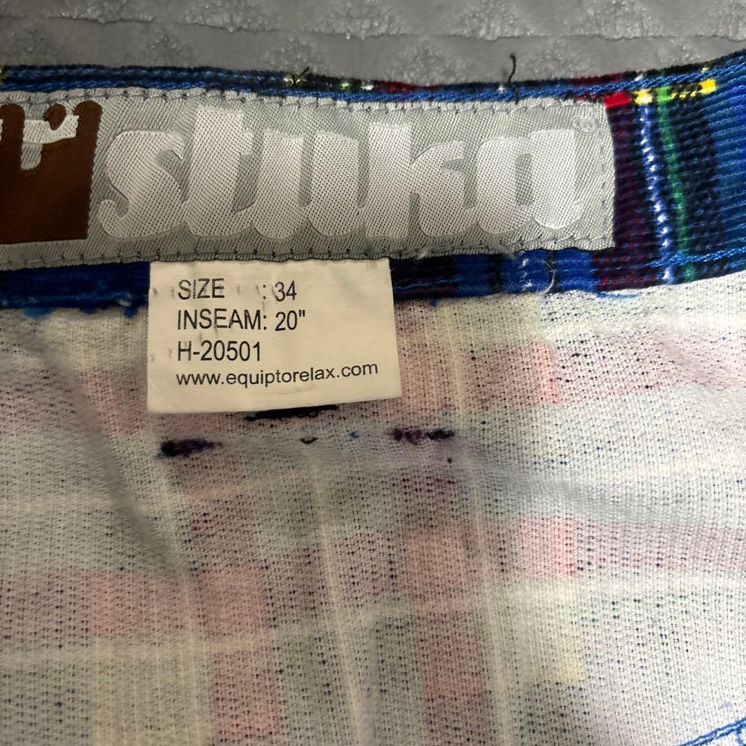 stuka バギーチェックショーツ