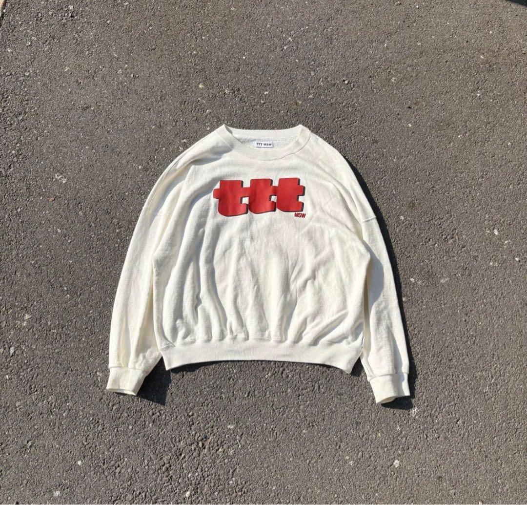 ど*ろ様 TTT-MSW ロゴ　23ss 白色　BIG スウェット トレーナー