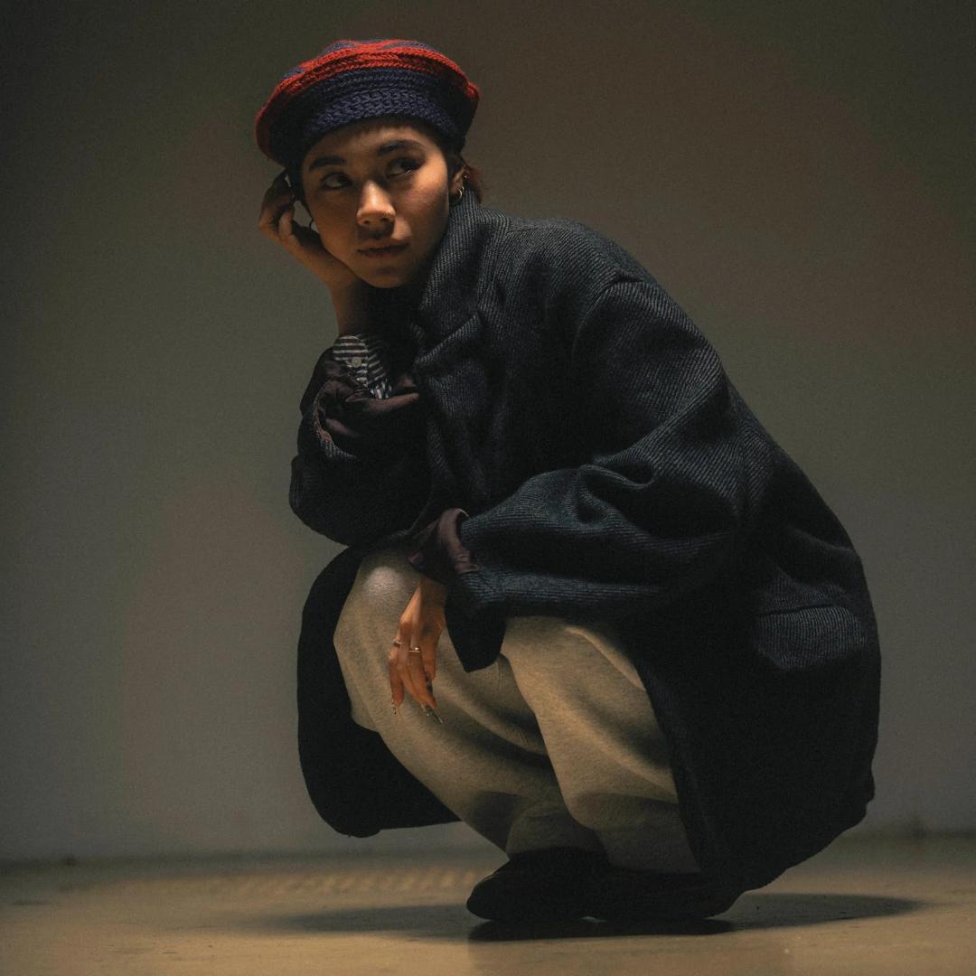 新品 COMFORTABLE REASON ニットベレー帽 レッド ブルー