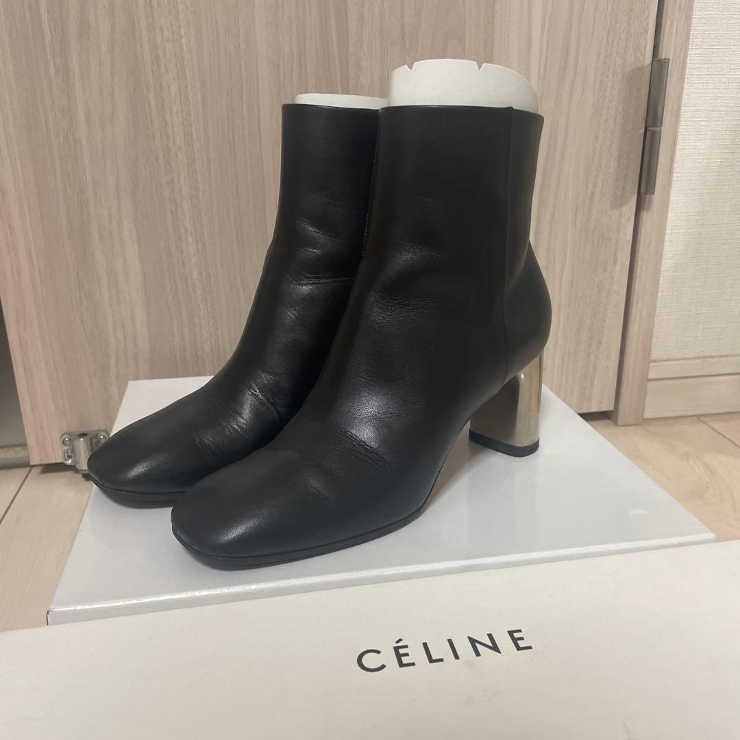 CÉLINE セリーヌ　バンバンショートブーツ　ブラック レザー ブーティ