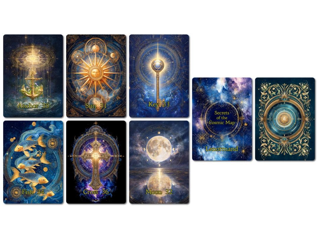 【正規品ルノルマンカード】超美麗デッキ✨海外インディーズ✨宇宙の星図のルノルマン