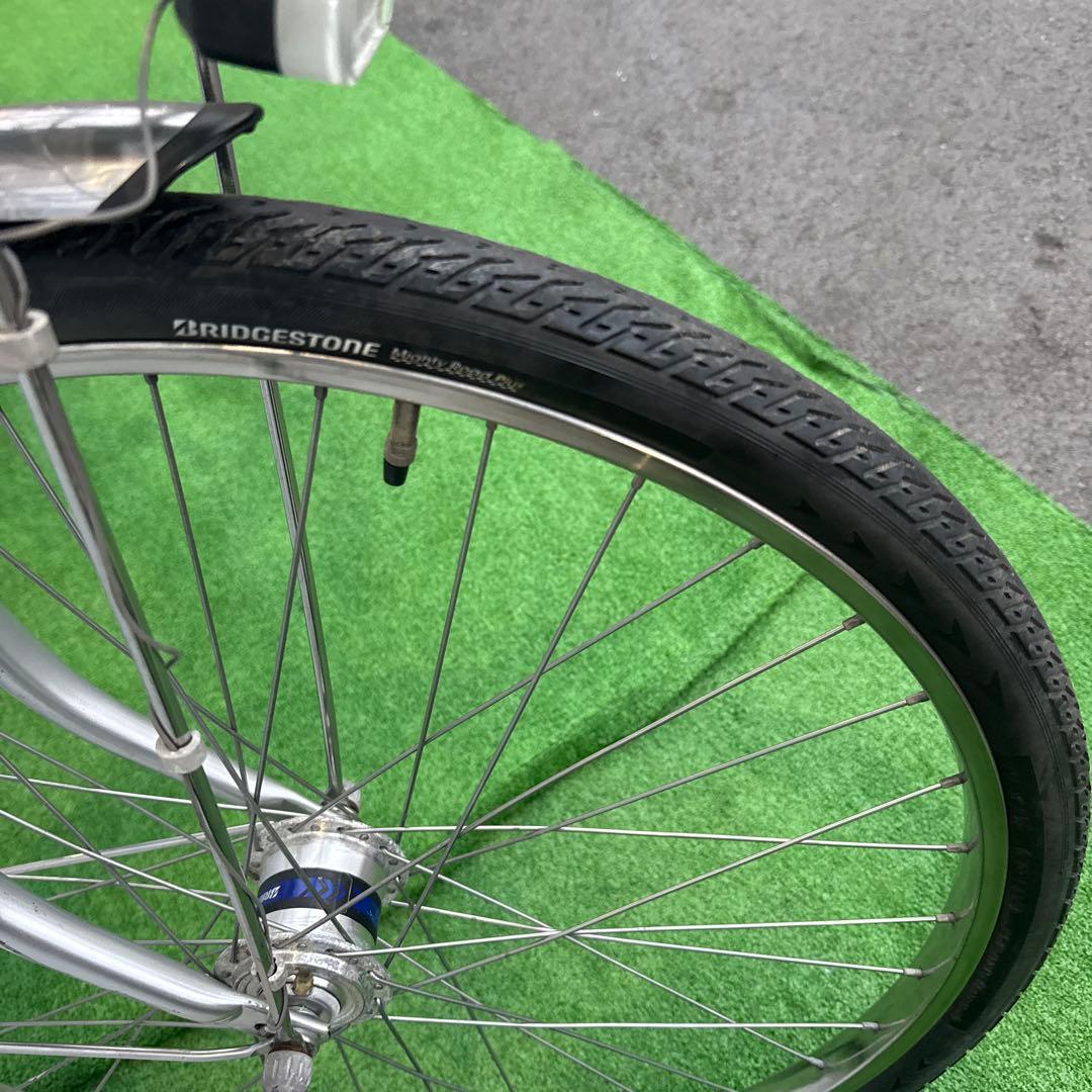 ブリヂストン 自転車26インチ 内3速 シルバー【引き取り限定】