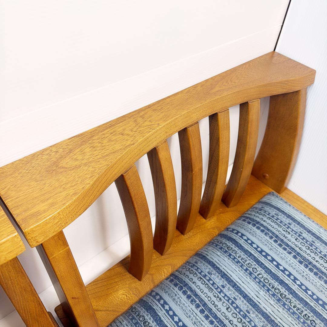 アンティーク　木製座椅子　2脚セット　和室　天童木工　アサヒ木工