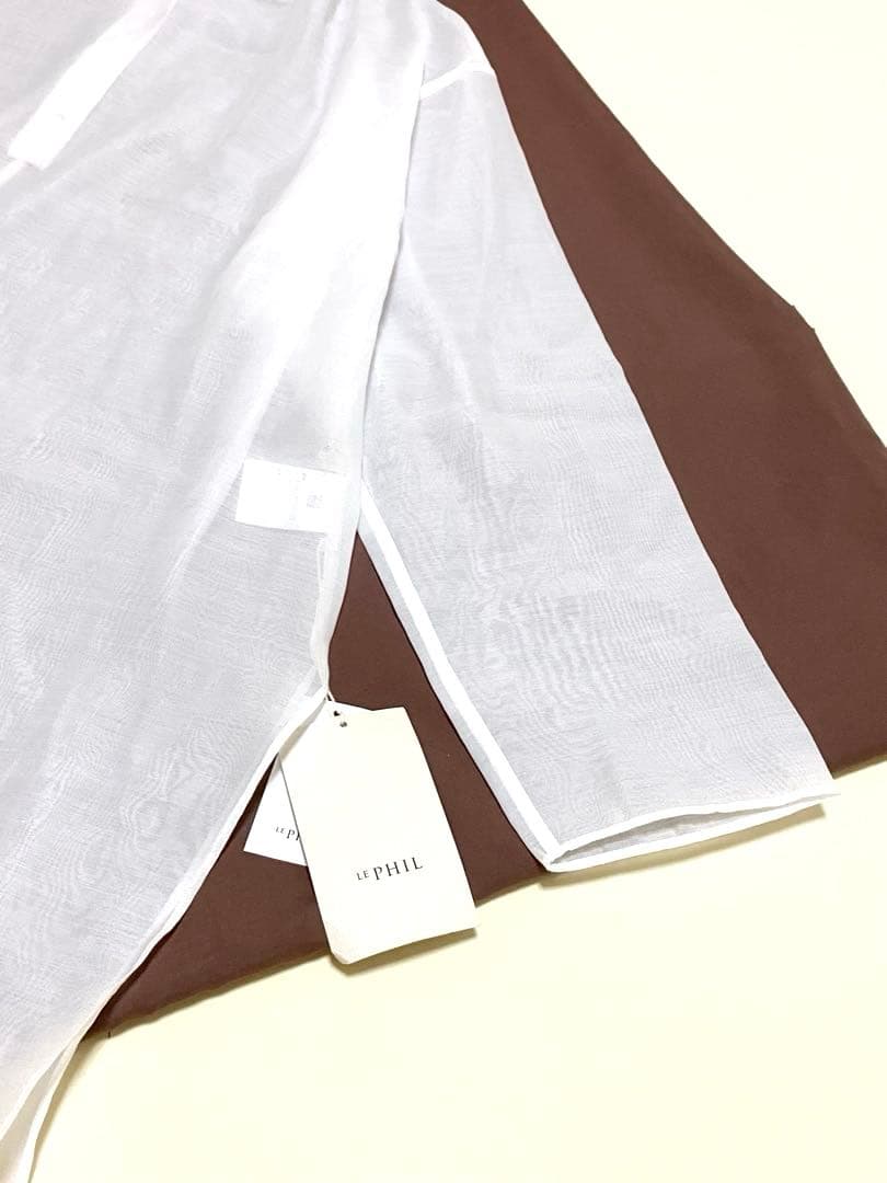 ルフィル　ハイネックシアーブラウス　ルフィル　ワンピース　バックジップ