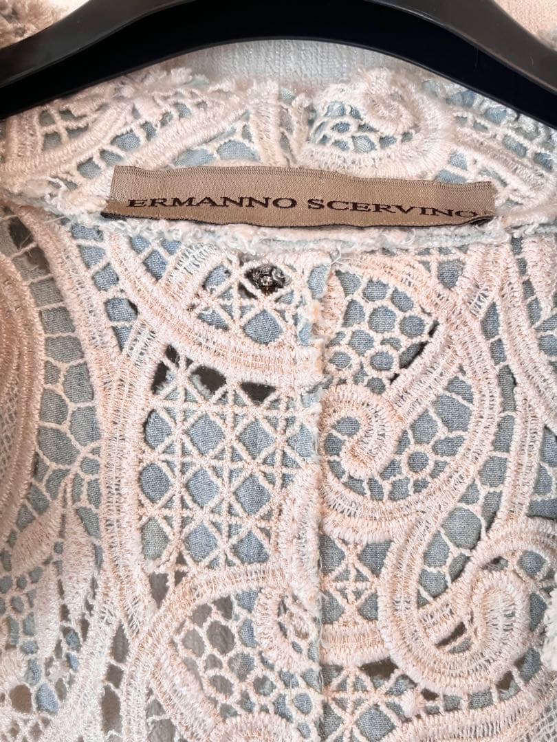 エルマンノシェルヴィーノコレクションデニムジャケット40エルマノシェルビーノ