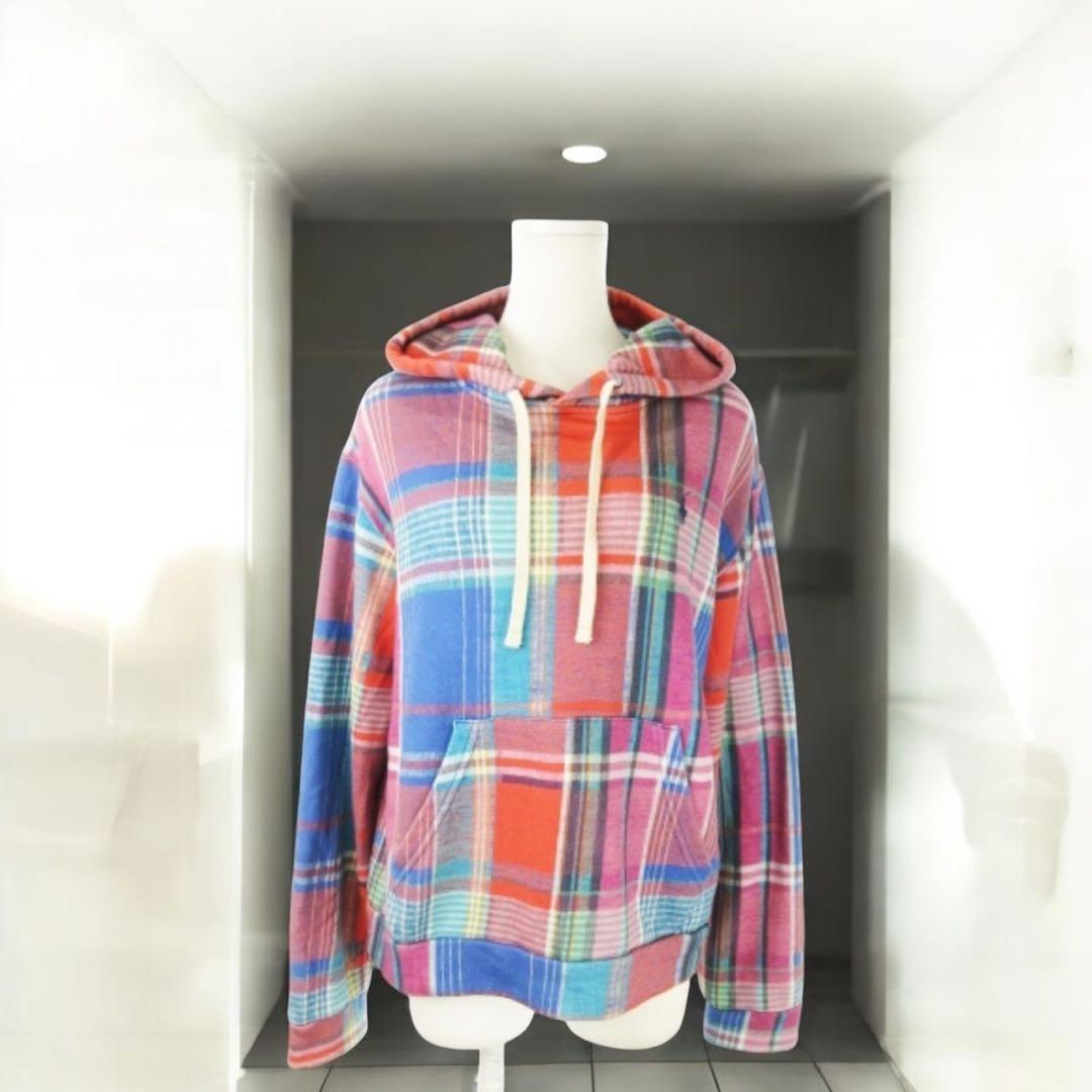人気Polo Ralph Lauren チェック柄パーカーＬ