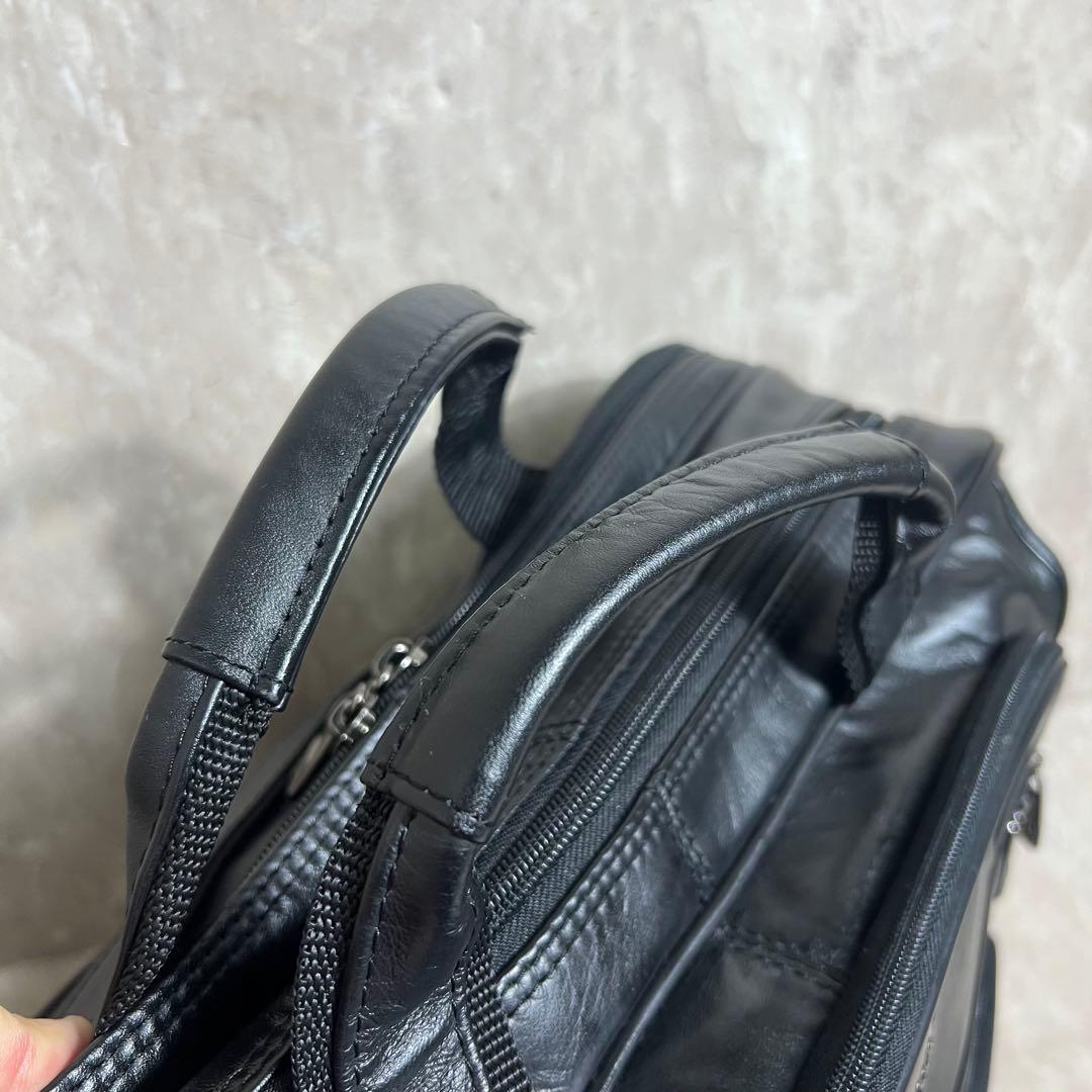 極美品 Samsonite 2ルーム ブリーフケース ビジネスバッグ 牛革