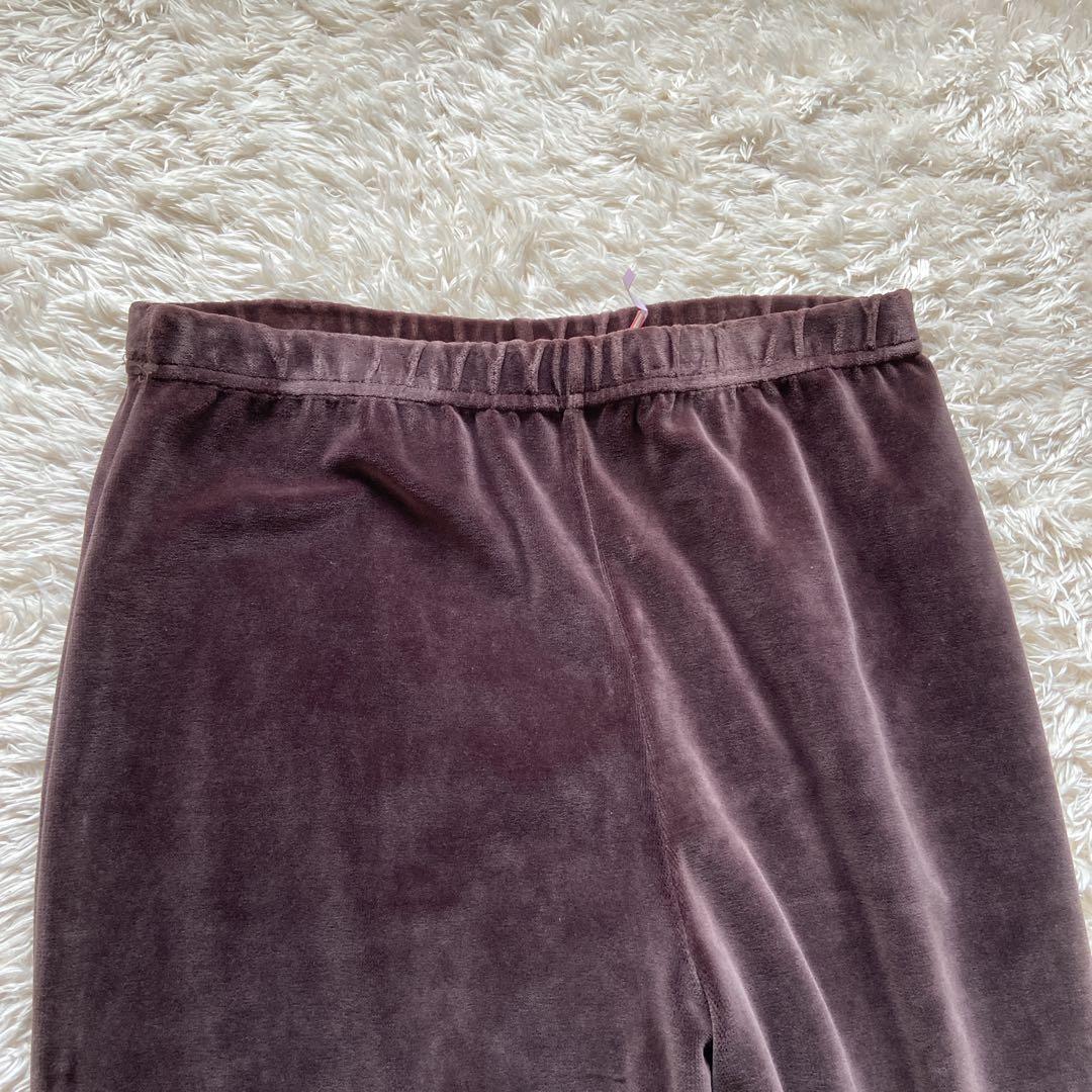 GUCCI イタリア製　ベロアパンツ　M ブラウン　ウエストゴム　ストレッチ