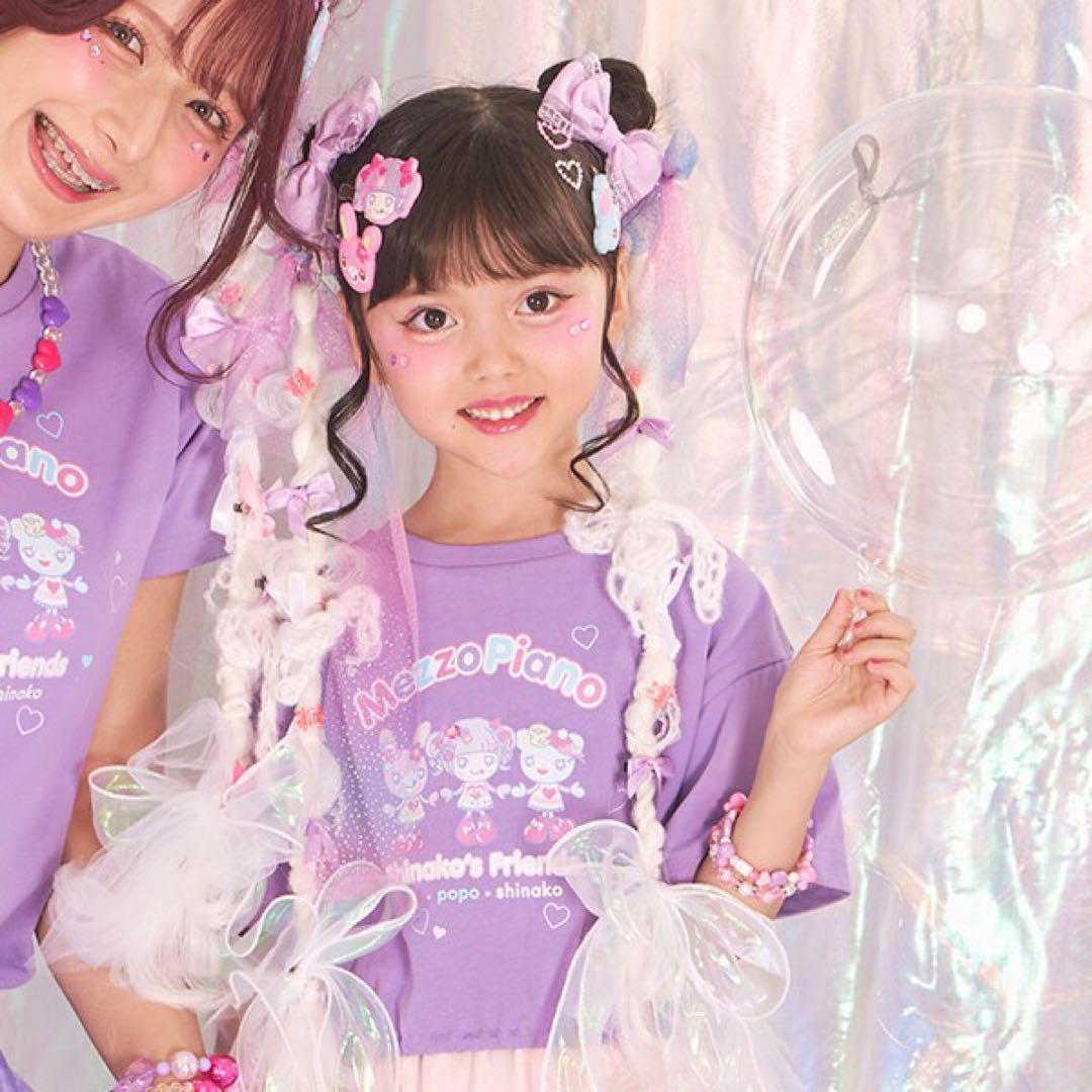 メゾピアノ 【しなこちゃん×ミミポポ】Tシャツ 110cm 紫 パープル 原宿