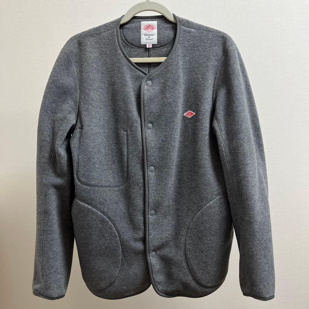 【せいちゃん】DANTON ダントン ノーカラーフリースカーディガン