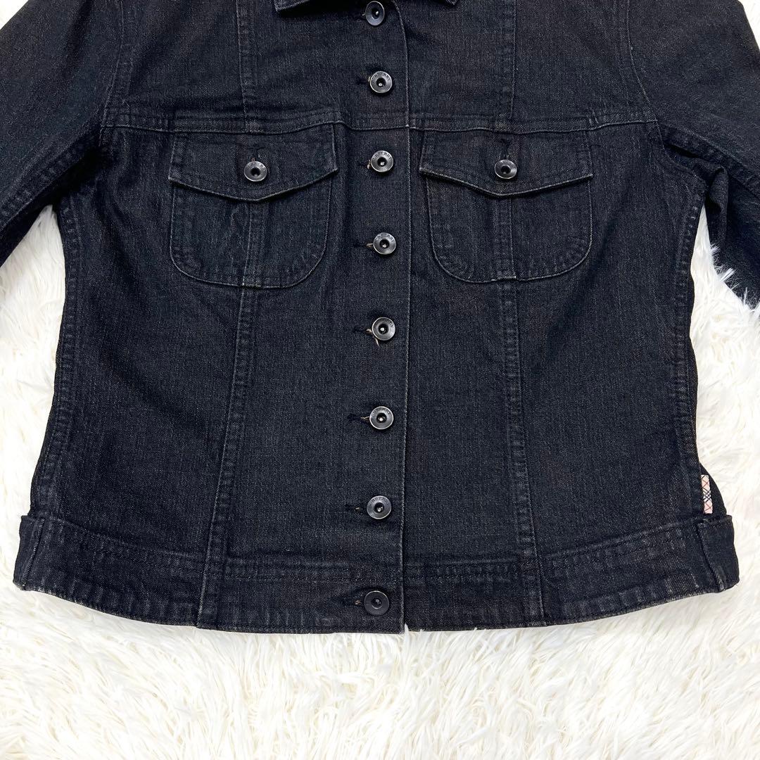 バーバリーロンドン デニムジャケット ノバチェック ブラック 42