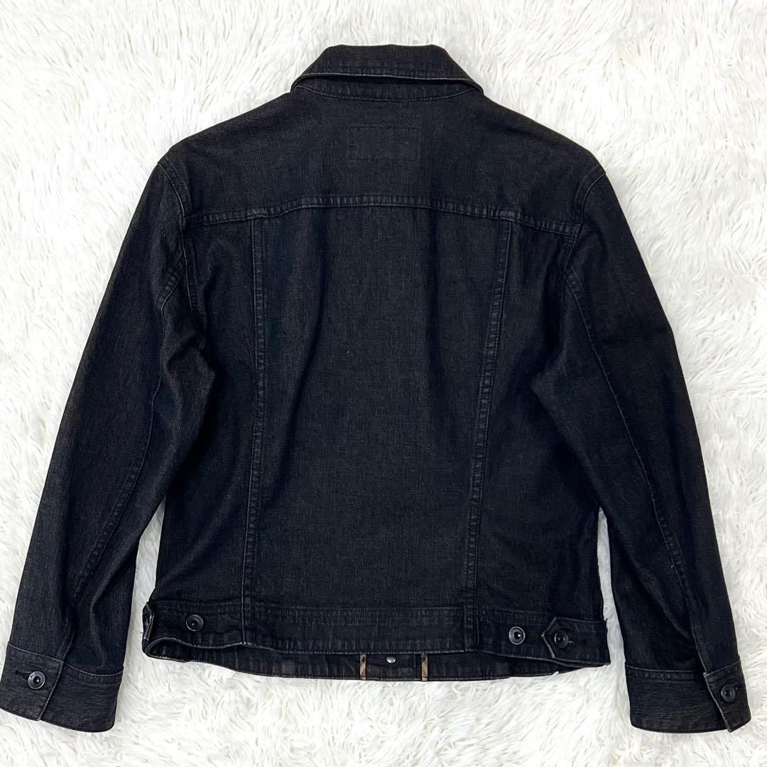 バーバリーロンドン デニムジャケット ノバチェック ブラック 42
