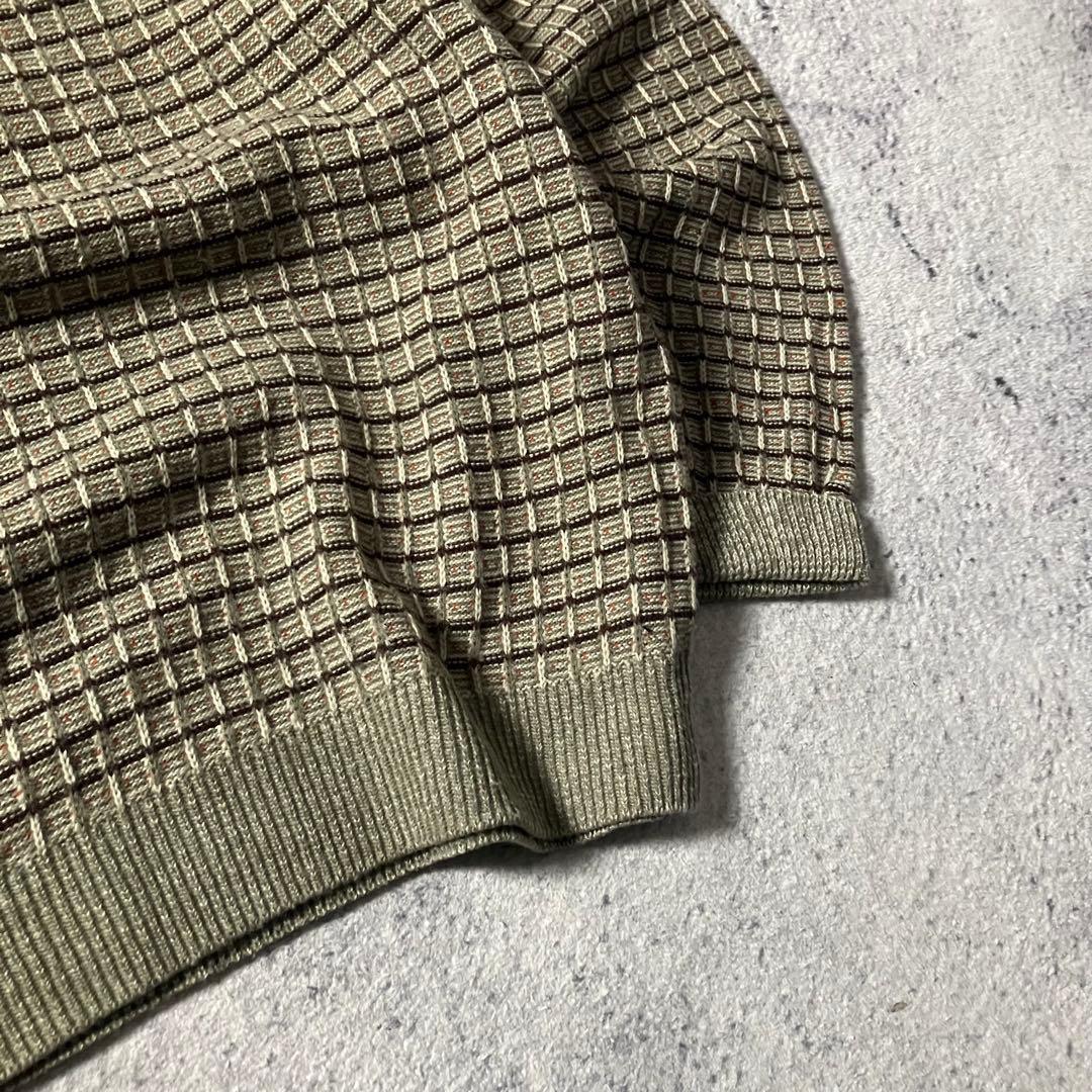 ※時計・ブレスレット付00sRETREAT立体編みニットオリーブJDEEN