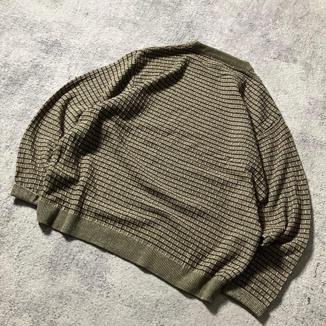 ※時計・ブレスレット付00sRETREAT立体編みニットオリーブJDEEN