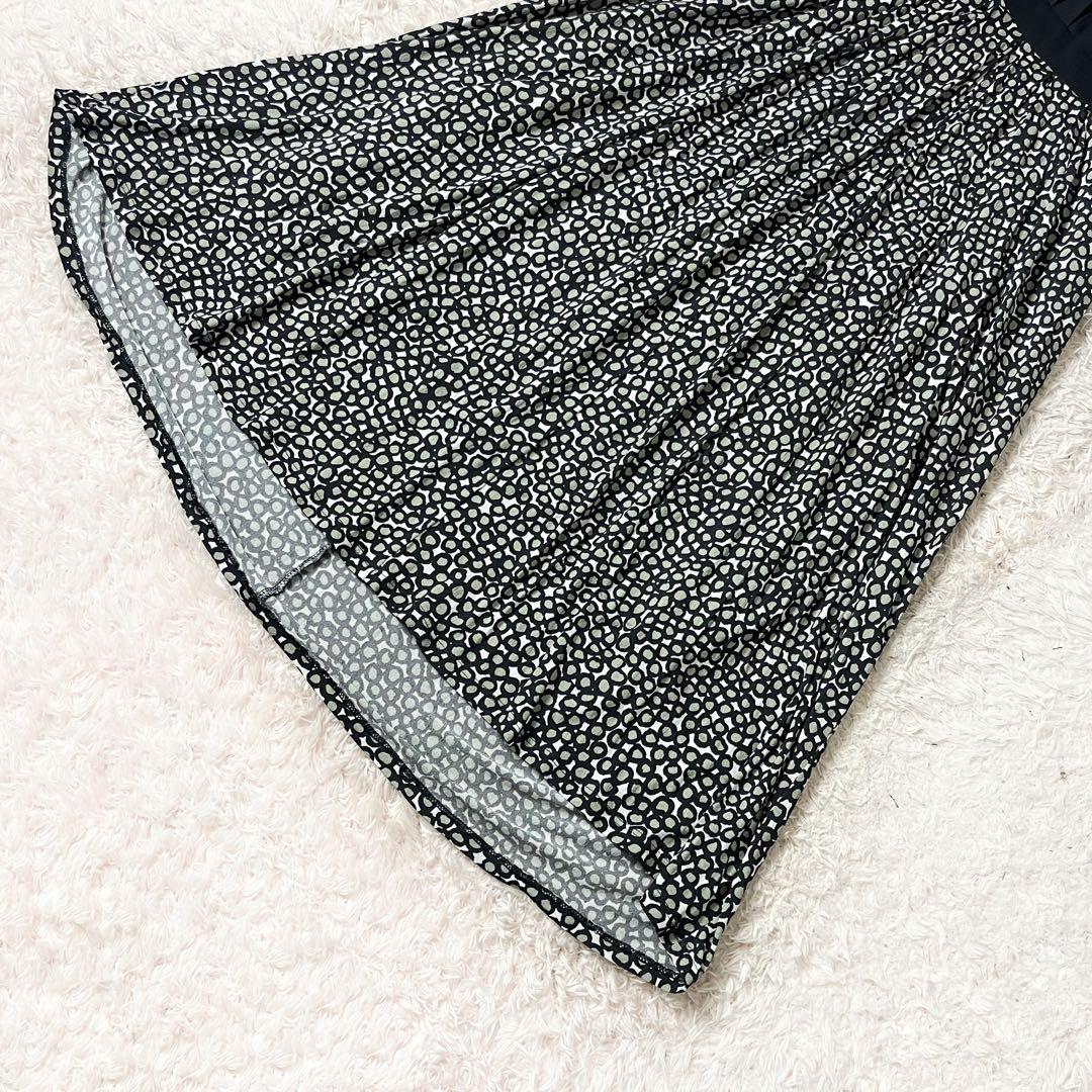 マックスマーラ 白タグ ロングワンピース 総柄 シルク 大きいサイズ XL