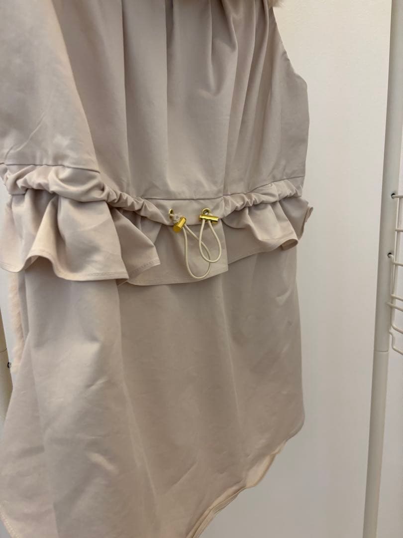 【美品】GALENA ガレナ フェイクファー エコファー　ベスト　ivory M