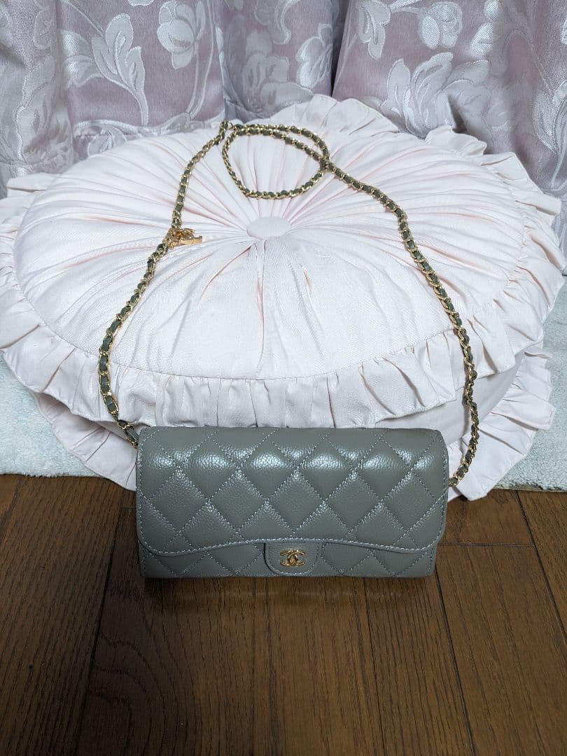 ウォレットショルダーバック/グレー