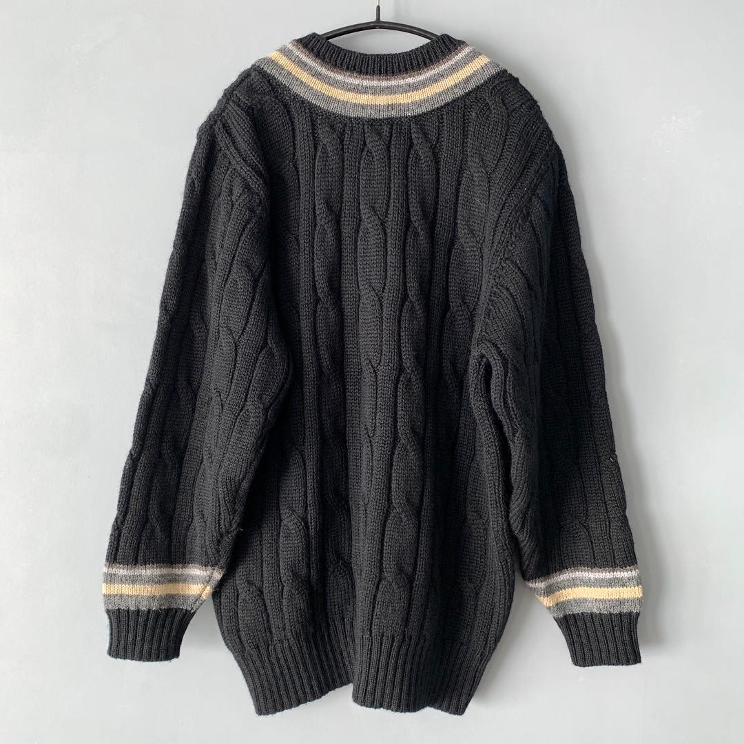 トゥモローランド 24AW イギリス製 クリケットセーター チルデンニット 黒M