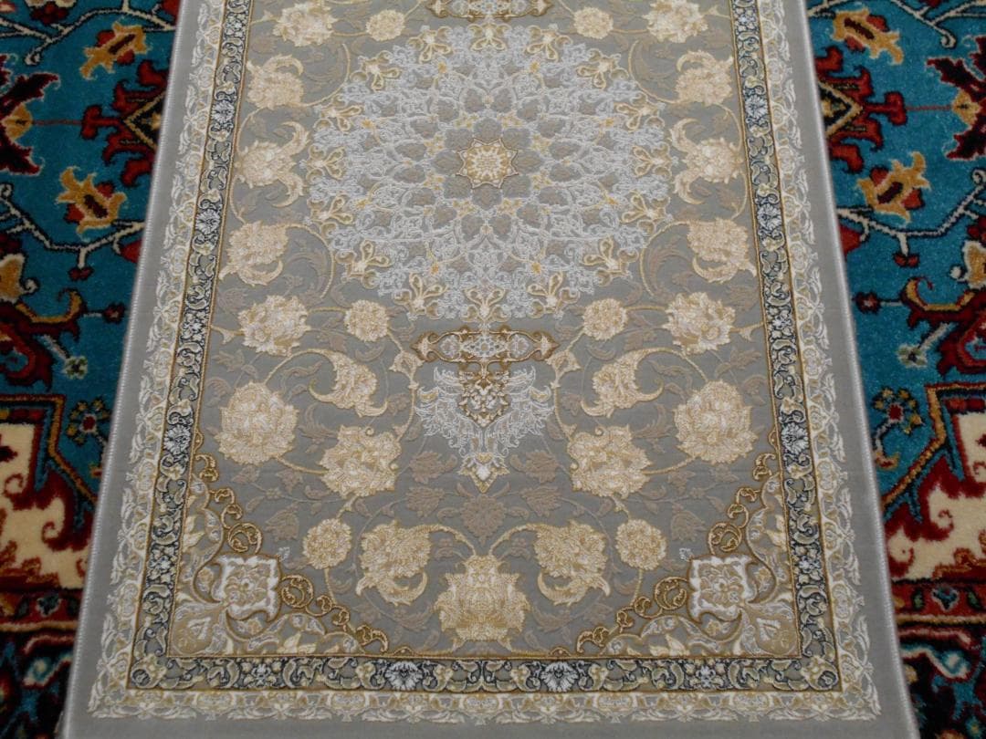 立体柄、144万ノット！本場イラン産 高密度絨毯！ 70×120cm-29001