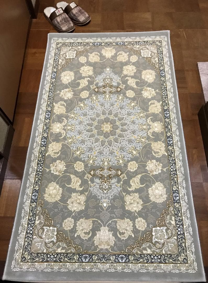 立体柄、144万ノット！本場イラン産 高密度絨毯！ 70×120cm-29001