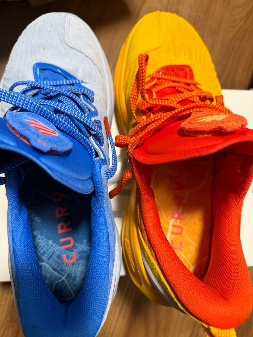 CURRY 12バスケットボールシューズ 青/赤