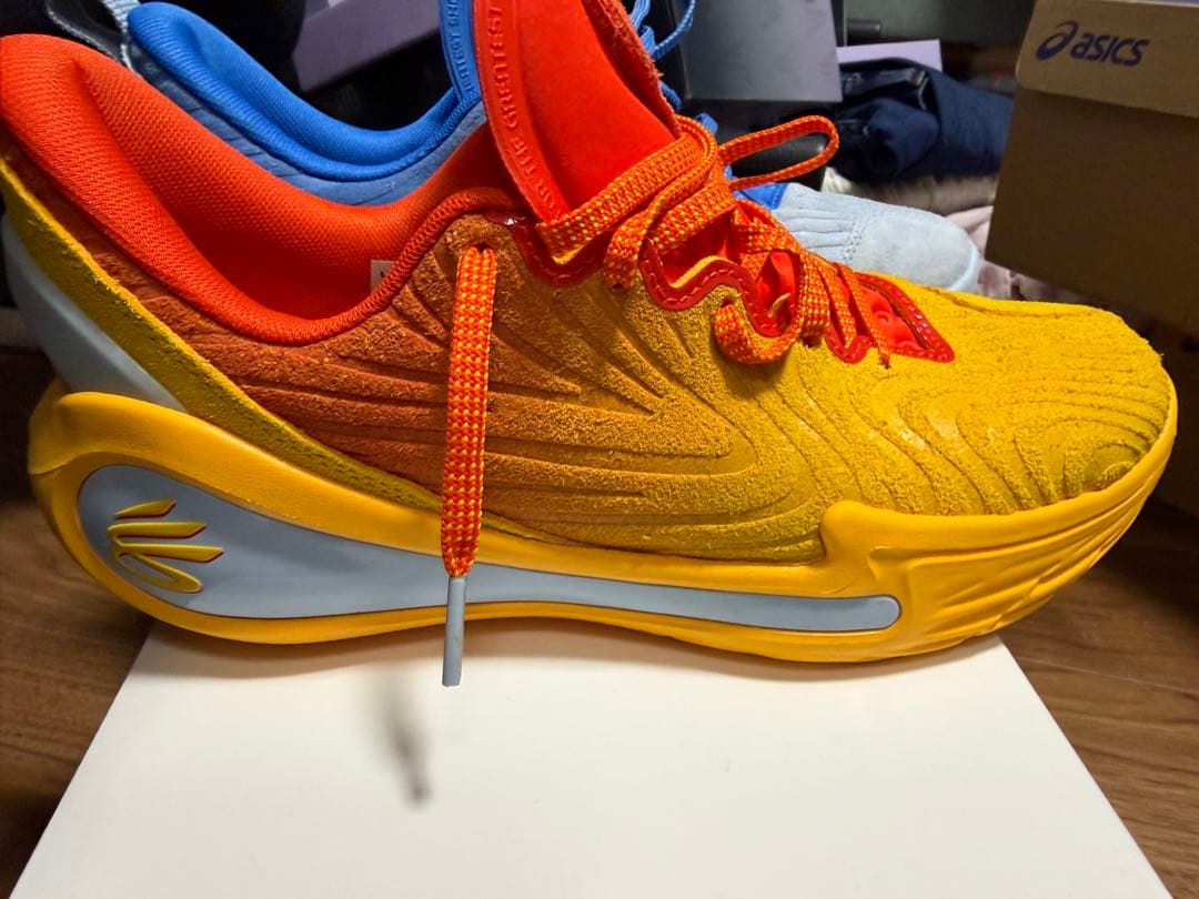 CURRY 12バスケットボールシューズ 青/赤