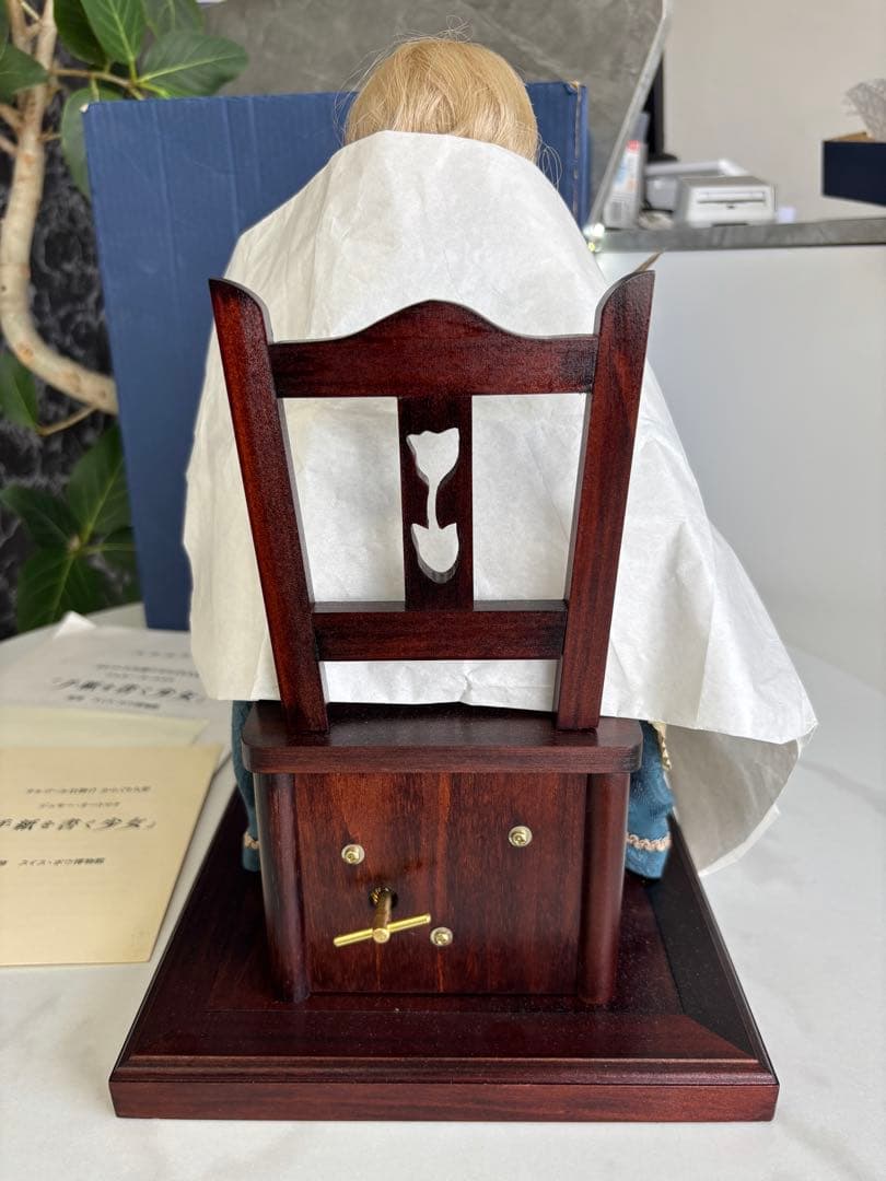 ジュモー・オートマタ 手紙を書く少女 オルゴール仕掛 からくり人形 認定書説明書